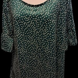 Tickled Teal Green Polka Dot Top